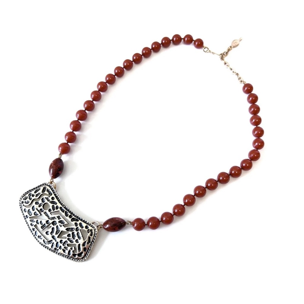 Sarah Coventry Red Beaded Necklace
